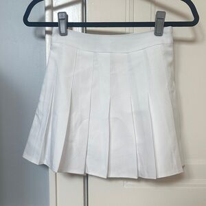 White Pleated Skirt